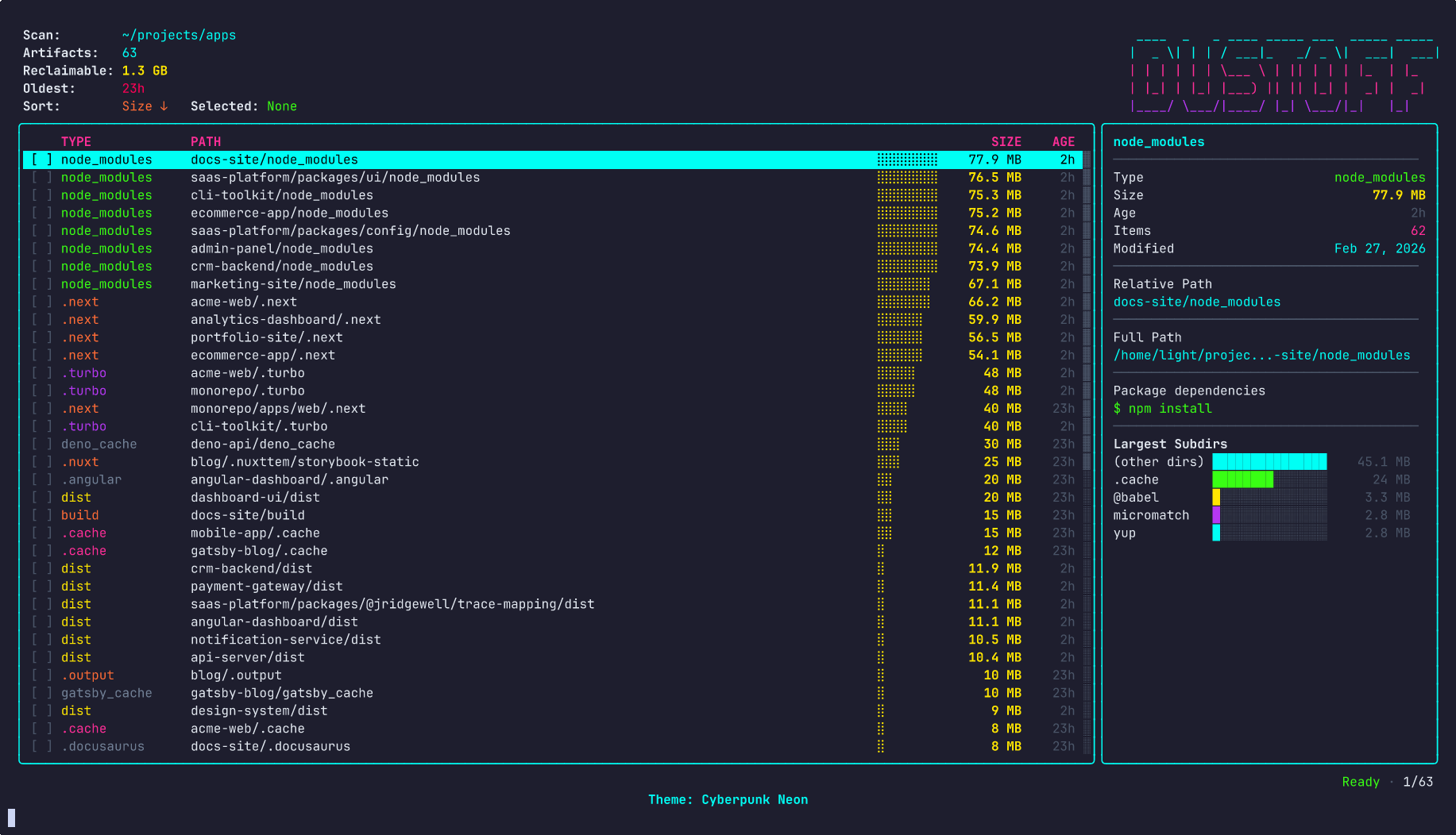 dustoff Cyberpunk Neon theme