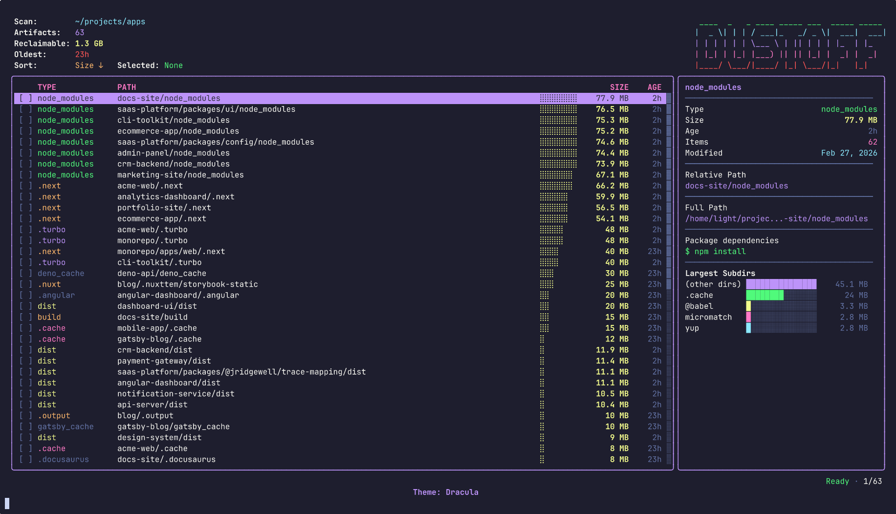 dustoff Dracula theme