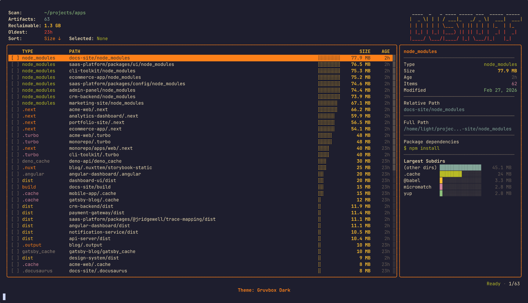 dustoff Gruvbox Dark theme