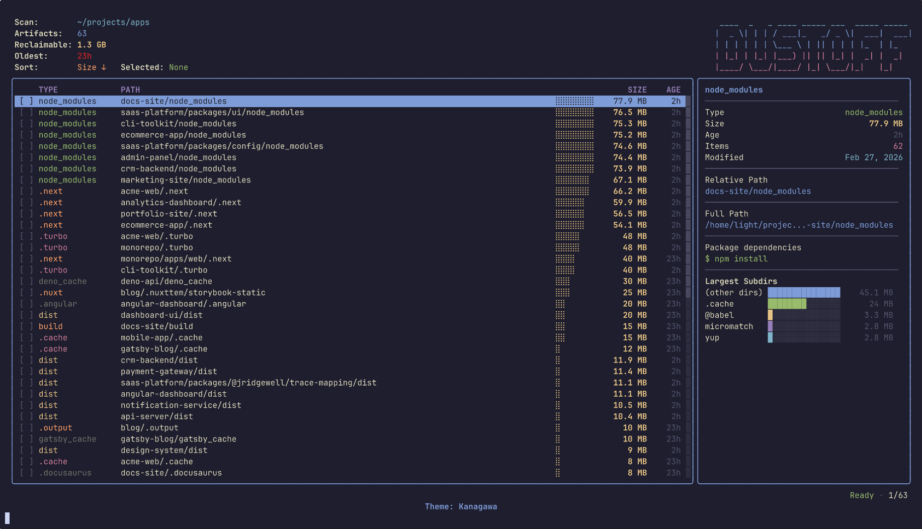 dustoff Kanagawa theme